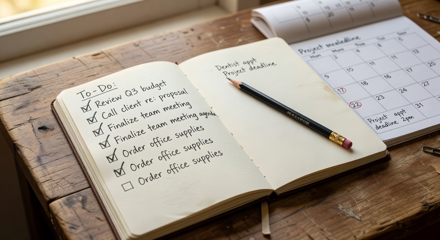 Daily checklist habit tracking